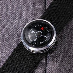 25mm Slide On Watch Band Strap Compass Protector Waterproof Outdoor Tool Black