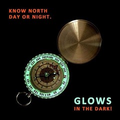 Luminous Waterproof Watch Style Pocket Compass, Portable for Camping & Hiking