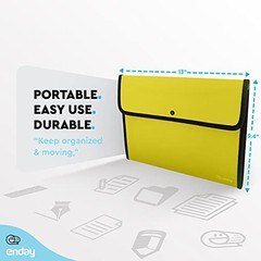 Square Flap Document Holder Expanding File Folder, A4 Letter Size 1 Green