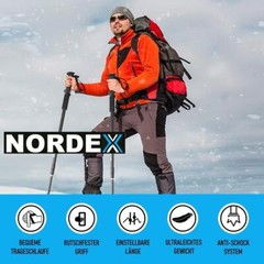 Nordex Hiking Poles Trekking Poles Telescopic Nordic Walking Ultralight Aluminium
