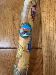 Wooden Hiking Walking Stick 30.5″ With 18 Medallions