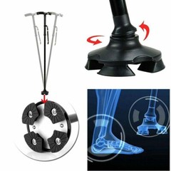 Folding LED Walking Stick Cane All-Terrain Pivoting Base Adjustable Black