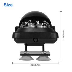 Magnetic Car Dashboard Navigation Compass Ball Adjustable for Boat Marine Truck