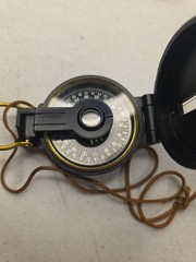 Vintage Engineer Lensatic Pocket Field Compass Black Original Box Instructions