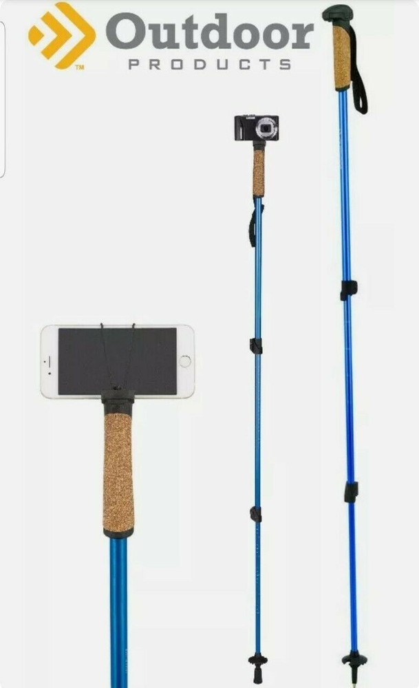 Hiking Walking Trekking Pole Wading Monopod Pole Outdoor Products Camera Mount