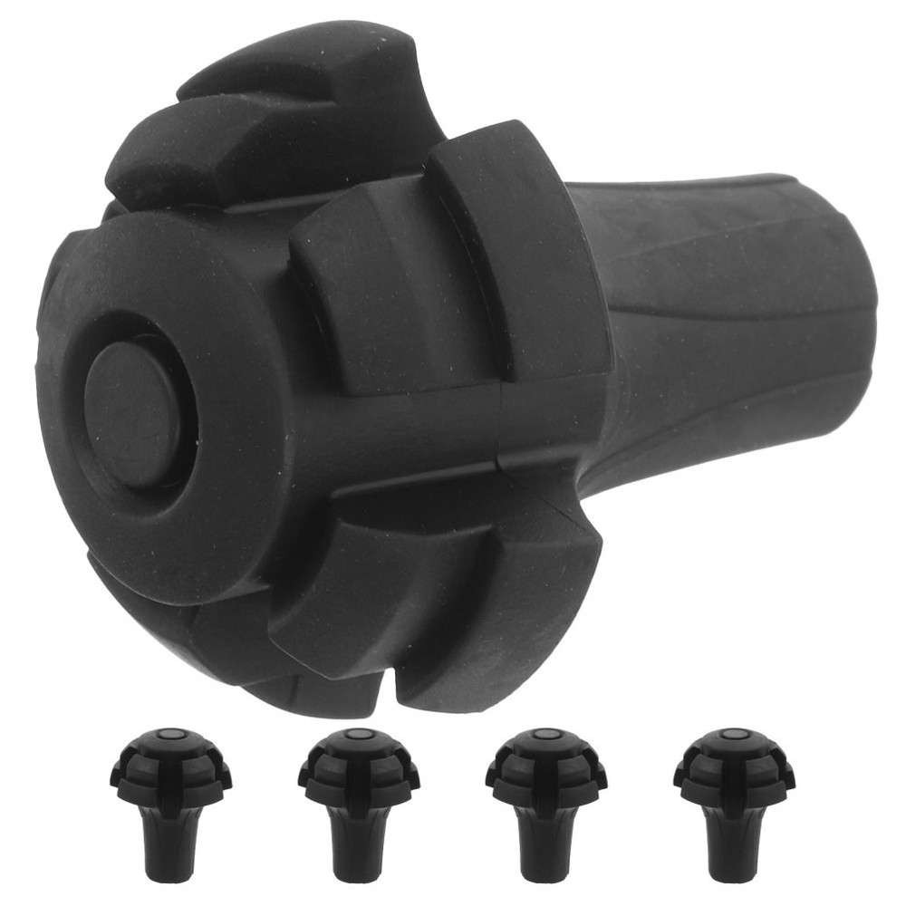 5Pcs Trekking Pole Tips Replacement Durable PVC Anti-Slip Protector for Hiking