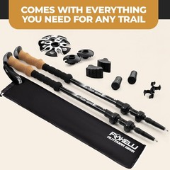 Ultra-Light Carbon Fiber Trekking Poles – Adjustable 24″ to 54″ for Hikers