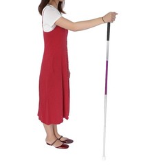 Folding Foldable Reflective Cane Crutch Portable Anti Shock Guide Walking Stick