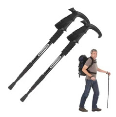 1/2/4X Cane Walking Stick Adjustable Folding Aluminum Collapsible Travel Hiking