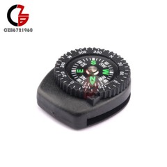2PCS Mini Clear Liquid-filled Button Compass Clip on band Outdoor Molle Backpack