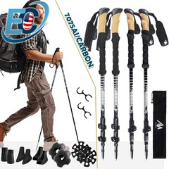 2X Trekking Walking Poles Hiking Sticks Aluminum Adjustable Antishock Alpenstock