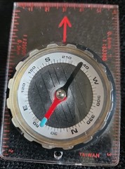Vintage “Coleman” Compass Camping Tool Magnifier Ruler Clear Must Have Taiwan