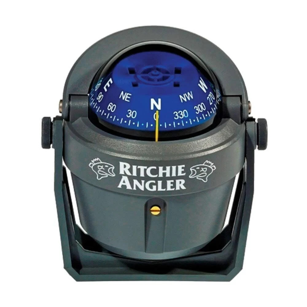 Navigation RA-91 Angler Compass – Bracket Mount, Gray with Blue Dial, 2-3/4″