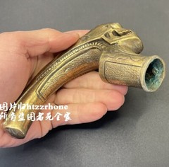 Brass Skull Head Walking Stick Cane Handle Top Topper Hand Grip Holder Decor