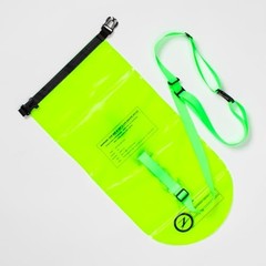 Ultra Swim Safety Buoy & Dry Bag, High-Visibility Open-Water 15L Neon Yellow