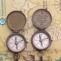 RII to My Husband I Love You, Brass Compass Engraved Gifts for Men, Bronze Gi…