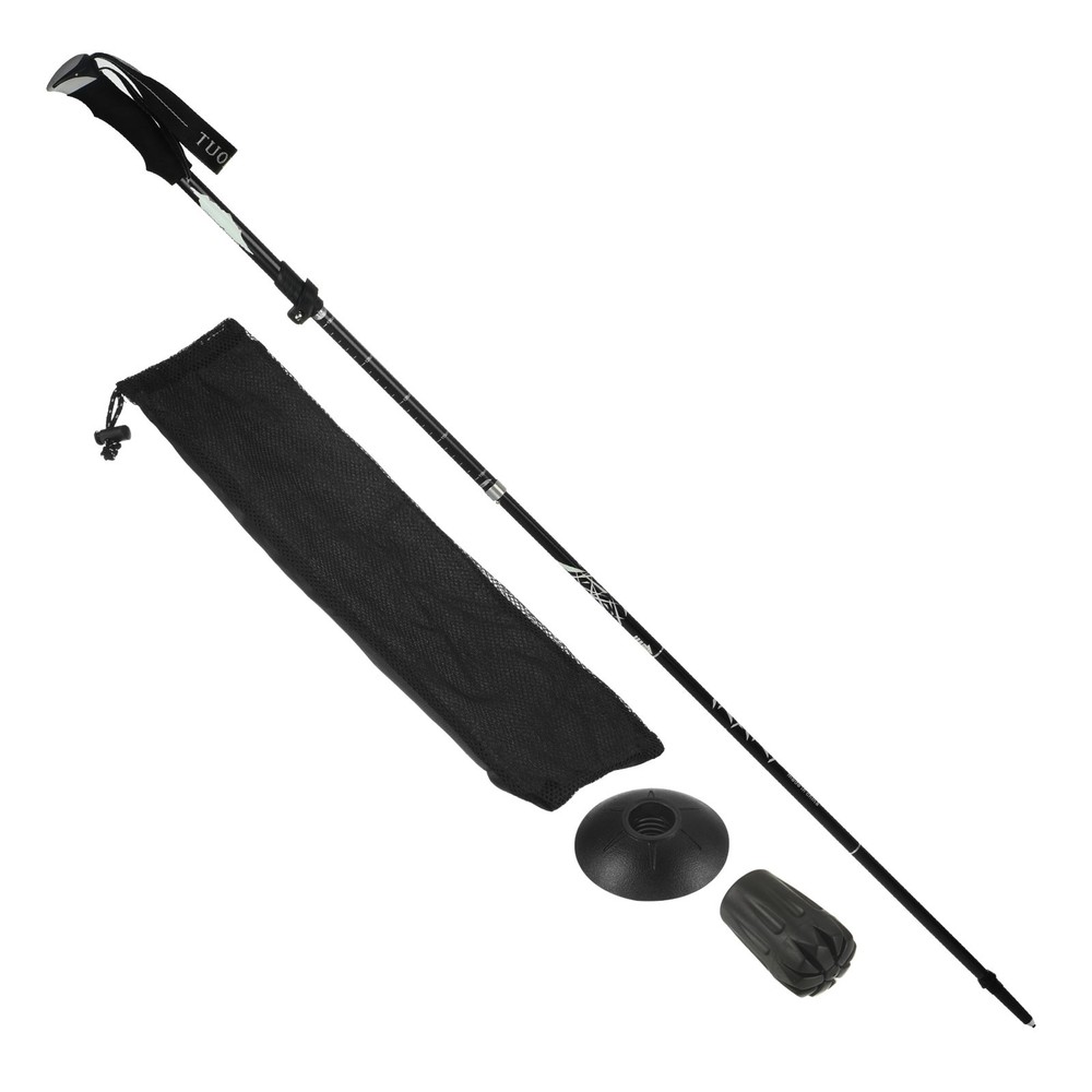 Trekking Poles, Collapsible Hiking Pole 43-51 Inch with Mud Basket Black