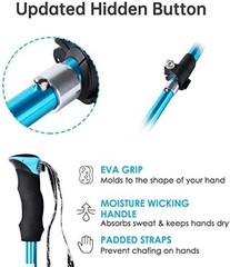 Trekking Poles Collapsible Hiking Poles – Lightweight Aircraft-Grade Aluminum…