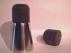walking stick tip stainless steel with replaceable rubber bottom for a big stick