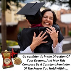 The Dream Chaser Compass in Wooden Box – 2025 Graduation Gifts for Him College