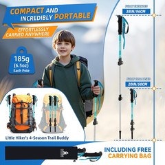 Lightweight Collapsible Kids Hiking Poles – Retractable Kids Hiking Stick, Teles