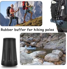 Heavy Duty Rubber Walking Stick Tips – 6-Pack Non-Slip Replacement Caps