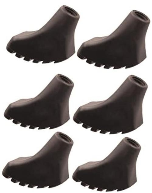 Trekking Poles Tips Set – Pack of 6 to 8 Replacement Rubber Trek Cane Foot_6pcs