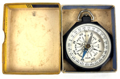 VTG 1936 Taylor Leedawl Compass #2920 Black Bakelite w/Original Box. It Works