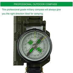 Military Sighting Compass for Hiking, Outdoor Compass for Hunting Camping Green