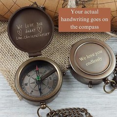 Compass with Special Engraved Greeting for Men/Him, Husband Gifts from Wife