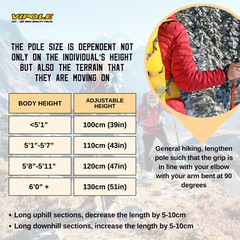 Vipole Trekker Cork Hiking Poles with Twistlock Technology and Adjustable Shafts