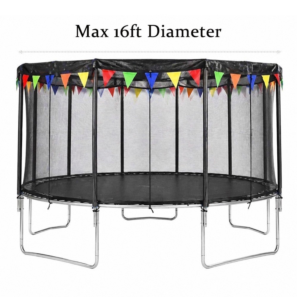 Breathable PE Mesh Sunshade Net 16ft Round Fits Most Round Trampolines