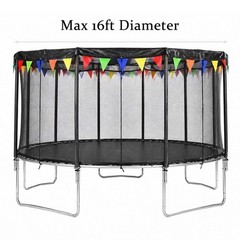 Breathable PE Mesh Sunshade Net 16ft Round Fits Most Round Trampolines
