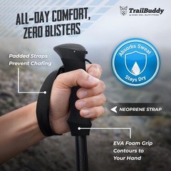 3K Carbon Fiber Hiking Poles – Collapsible Lightweight Trekking Poles for Hik…