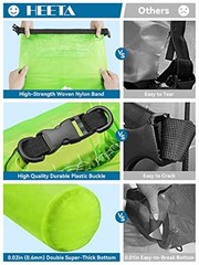 Dry Bag Waterproof for Women Men, 5L/10L//30L/40L Roll Top 20L Lemon Green
