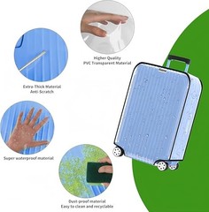 Luggage Cover Clear PVC Suitcase Covers for Luggage Thick Transparent