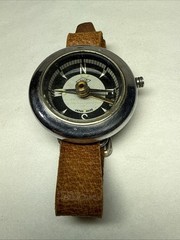 7 Vintage Japan Compass Pocket Wrist Pin On Hunting Hiking Glow In Dark ATCO