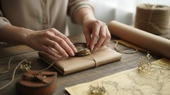 Antiqued Brass Poem Compass with Leather Case Brass Pocket Compass with Leath…