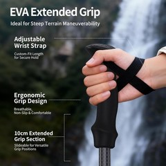 Carbon Fiber Trekking Poles Collapsible Lightweight Yet Sturdy Hiking Poles