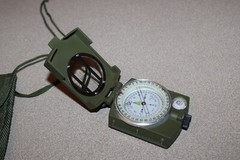 Military Lensatic Prismatic Compass with Pouch Hiking Scout Army Geology Camping