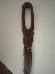African Hand Carved Walking Stick 38 1/2 Inches Tall
