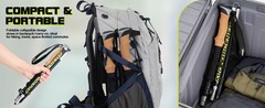 Collapsible Trekking Poles for Hiking-Lightweight Adjustable Walking Sticks with