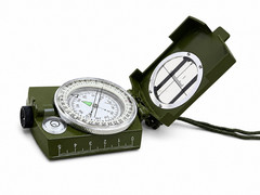 Military Lensatic Compass with Carrying Bag – Waterproof Army Green Survival Com