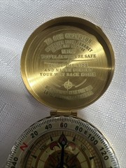 Brass Compass Camping Maps Classical Hiking Survival Tool Engraved Grandson