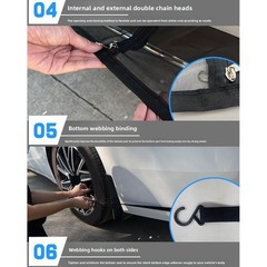 Car For Tailgate Magnetic Mesh Screen 148x144cm for SUV Van Air Circulation