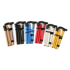 Aluminium Alloy Folding Cane Portable Hand Walking Stick Trekking Hiking L0J5