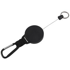Retractable Steel Cable Keychain with Secure Carabiner for Keys and Equipment