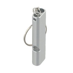 Portable Aluminum Survival Whistle with Keychain for Outdoor Activities