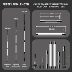 LED Trekking Pole,Lightweight Aluminum Hiking Poles for Women&Men,Collapsible