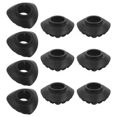 10Pcs Durable Hiking Pole Mud Baskets Black Tpr Removable Trekking Accessories